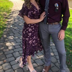 Purple floral maxi dress!